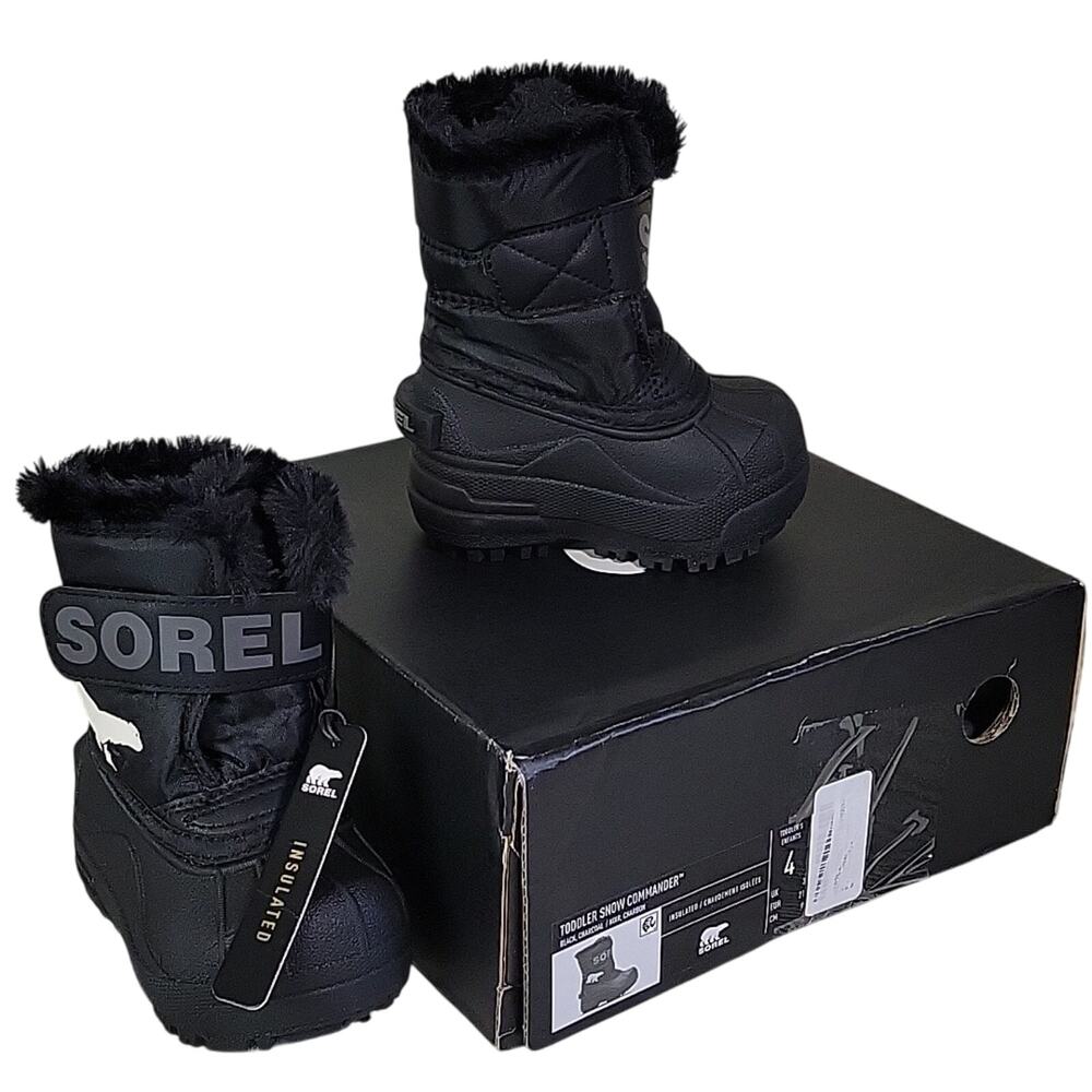 Sorel Snow Commander Winter Boots Kids Toddler Size 4 NEW
